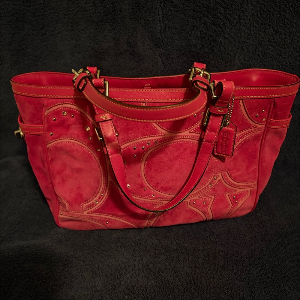 Coach Signature Fuschia Tote - Picture 5 of 5